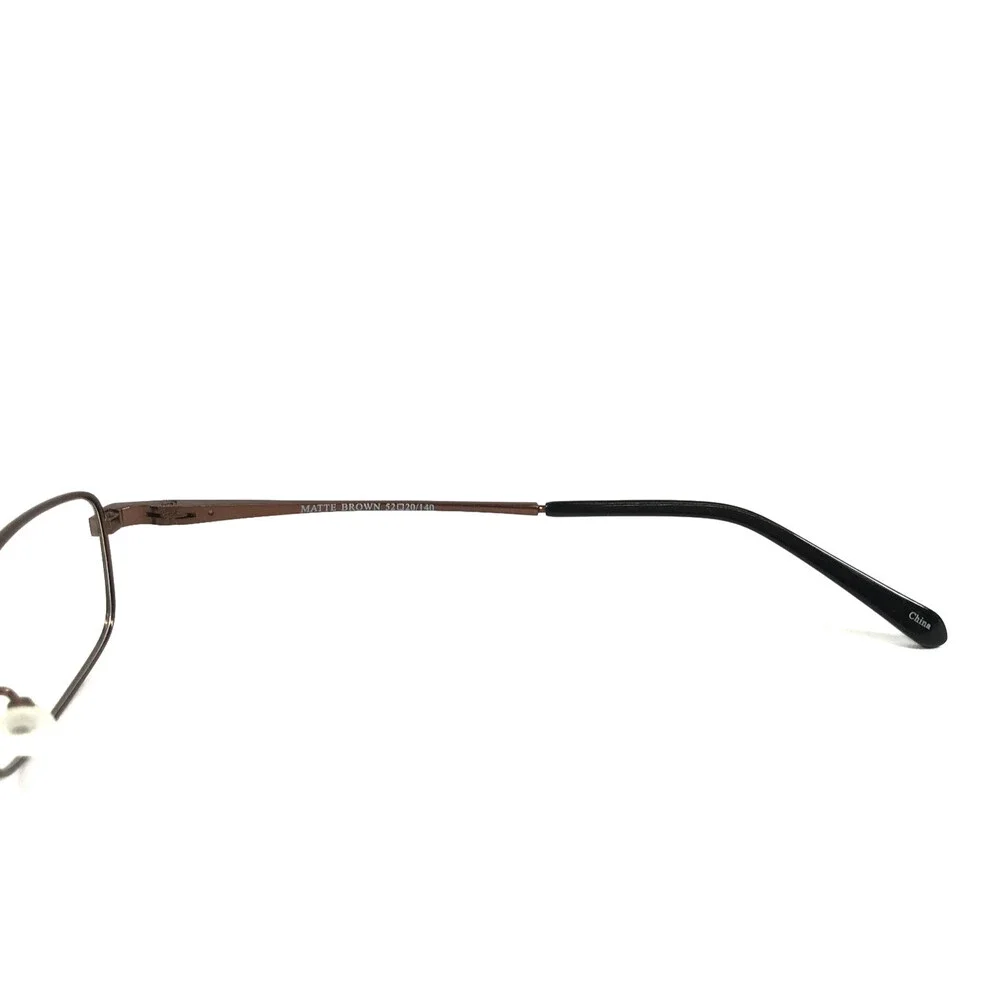 Fregossi Eyeglasses Frames 546 MATTE BROWN Rectangle Wire Rim 52-20-140